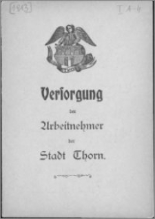 Bestimmungen über die Bersorgung städtischer Handwerker und Arbeiter