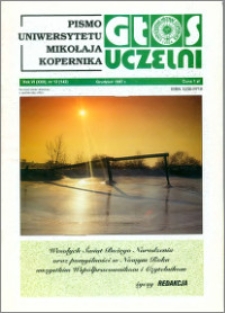 Głos Uczelni : pismo Uniwersytetu Mikołaja Kopernika R. 6=22 nr 12 (1997)