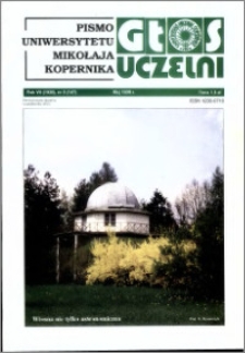 Głos Uczelni : pismo Uniwersytetu Mikołaja Kopernika R. 7=23 nr 5 (1998)