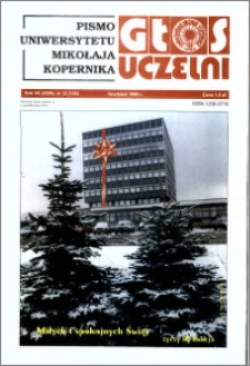 Głos Uczelni : pismo Uniwersytetu Mikołaja Kopernika R. 7=23 nr 12 (1998)