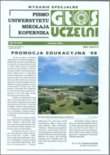 Głos Uczelni : pismo Uniwersytetu Mikołaja Kopernika R. 7=23 wydanie specjalne 3-4 marca (1998)