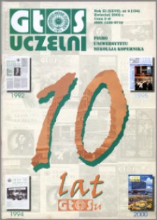 Głos Uczelni : pismo Uniwersytetu Mikołaja Kopernika R. 11=27 nr 4 (2002)
