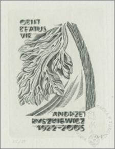 Ekslibris Andrzeja Ryszkiewicza 1922-2005 (Obiit Beatus Vir)
