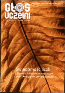 Głos Uczelni : pismo Uniwersytetu Mikołaja Kopernika R. 16=32 nr 11 (2007)