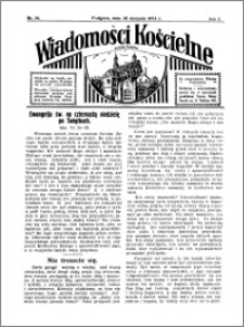 Wiadomości Kościelne : przy kościele w Podgórzu 1933-1934, R. 5, nr 39