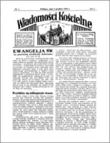 Wiadomości Kościelne : przy kościele w Podgórzu 1934-1935, R. 6, nr 1