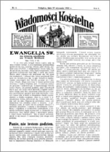 Wiadomości Kościelne : przy kościele w Podgórzu 1934-1935, R. 6, nr 9