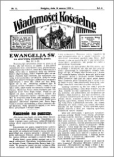 Wiadomości Kościelne : przy kościele w Podgórzu 1934-1935, R. 6, nr 15