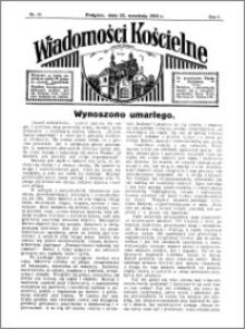 Wiadomości Kościelne : przy kościele w Podgórzu 1934-1935, R. 6, nr 43