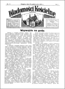Wiadomości Kościelne : przy kościele w Podgórzu 1934-1935, R. 6, nr 47