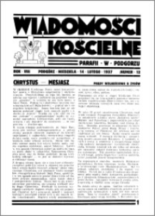 Wiadomości Kościelne : przy kościele w Podgórzu 1936-1937, R. 8, nr 12