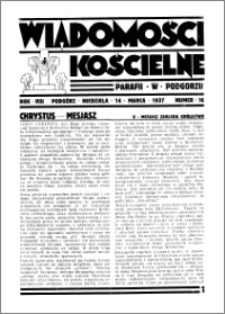 Wiadomości Kościelne : przy kościele w Podgórzu 1936-1937, R. 8, nr 16