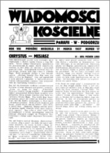 Wiadomości Kościelne : przy kościele w Podgórzu 1936-1937, R. 8, nr 17