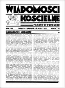 Wiadomości Kościelne : przy kościele w Podgórzu 1936-1937, R. 8, nr 34