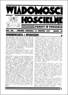 Wiadomości Kościelne : przy kościele w Podgórzu 1936-1937, R. 8, nr 38