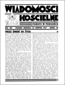 Wiadomości Kościelne : przy kościele w Podgórzu 1936-1937, R. 8, nr 40