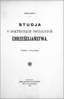 Studja o doktrynach socjalnych chrześcijaństwa