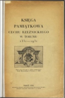 Księga pamiątkowa Cechu Rzeźnickiego w Toruniu : 1331-1931