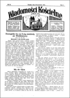 Wiadomości Kościelne : przy kościele św. Jakóba 1930-1931, R. 2, nr 22