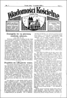 Wiadomości Kościelne : przy kościele św. Jakóba 1933-1934, R. 5, nr 1
