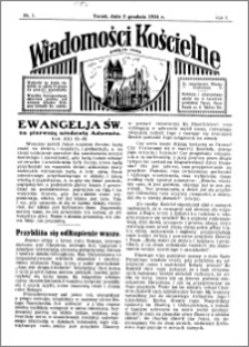 Wiadomości Kościelne : przy kościele św. Jakóba 1934-1935, R. 6, nr 1
