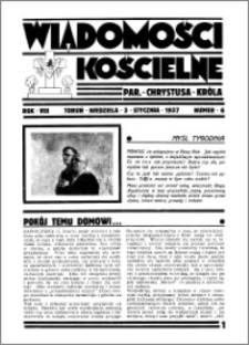 Wiadomości Kościelne : przy kościele Toruń-Mokre 1936-1937, R. 8, nr 6