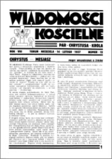 Wiadomości Kościelne : przy kościele Toruń-Mokre 1936-1937, R. 8, nr 12