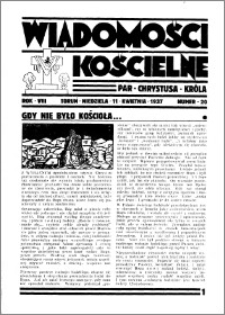 Wiadomości Kościelne : przy kościele Toruń-Mokre 1936-1937, R. 8, nr 20