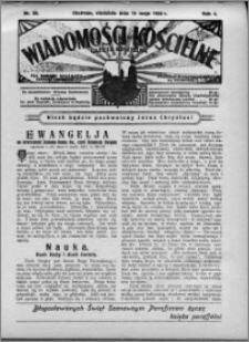 Wiadomości Kościelne : (gazeta kościelna) : dla parafij dekanatu chełmżyńskiego 1932, R. 4, nr 20