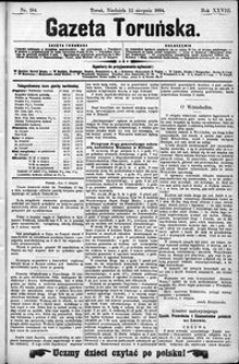Gazeta Toruńska 1894, R. 28 nr 184