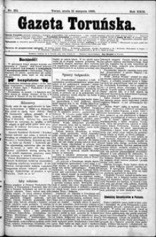 Gazeta Toruńska 1895, R. 29 nr 192 + dod.