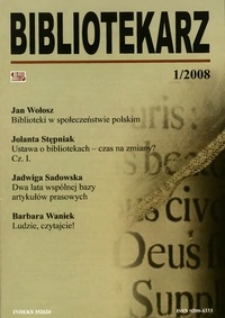 Bibliotekarz 2008, nr 1