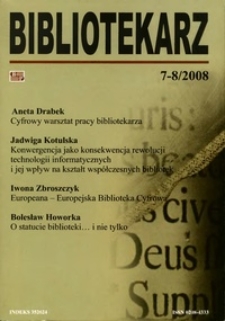 Bibliotekarz 2008, nr 7-8