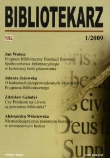 Bibliotekarz 2009, nr 1