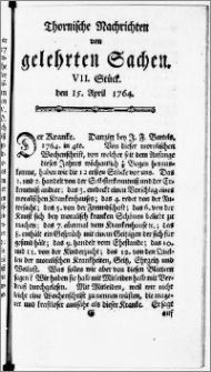 Thornische Nachrichten von Gelehrten Sachen, 1764.04.15 nr 7