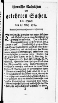 Thornische Nachrichten von Gelehrten Sachen, 1764.05.15 nr 9