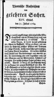 Thornische Nachrichten von Gelehrten Sachen, 1764.07.31 nr 14