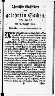 Thornische Nachrichten von Gelehrten Sachen, 1764.08.15 nr 15