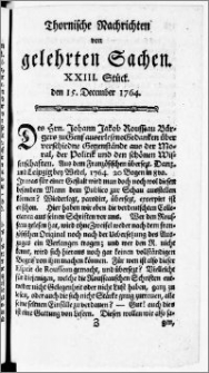 Thornische Nachrichten von Gelehrten Sachen, 1764.12.15 nr 23