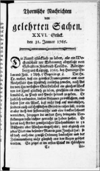 Thornische Nachrichten von Gelehrten Sachen, 1765.01.31 nr 26