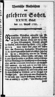 Thornische Nachrichten von Gelehrten Sachen, 1765.08.15 nr 39