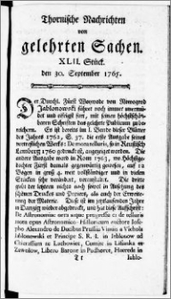 Thornische Nachrichten von Gelehrten Sachen, 1765.09.30 nr 42