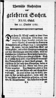 Thornische Nachrichten von Gelehrten Sachen, 1765.10.15 nr 43