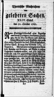 Thornische Nachrichten von Gelehrten Sachen, 1765.10.31 nr 44