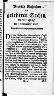 Thornische Nachrichten von Gelehrten Sachen, 1765.12.15 nr 47