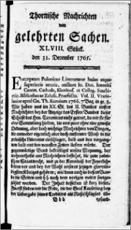 Thornische Nachrichten von Gelehrten Sachen, 1765.12.31 nr 48
