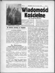 Wiadomości Kościelne dla Parafji Brodnickiej 1930, R. 1, nr 21