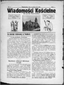 Wiadomości Kościelne dla Parafji Wąbrzeskiej 1930, R.1, nr 1