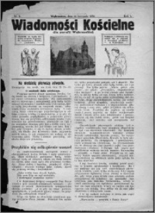 Wiadomości Kościelne dla Parafji Wąbrzeskiej 1930-1931, R.2, nr 1