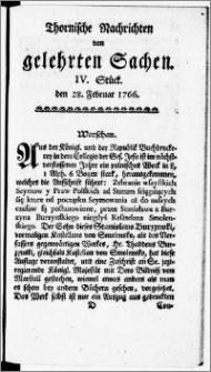 Thornische Nachrichten von Gelehrten Sachen, 1766.02.28 nr 4